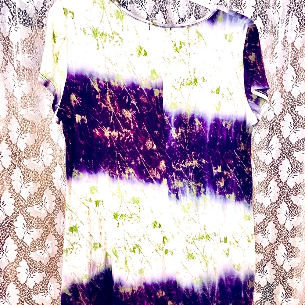 Bepei Bohemian Flowy Colorblock Tee, NWOT - Picture 2 of 7